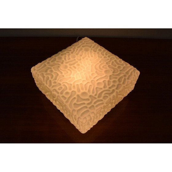Image 1 of Vintage wall lamp in milk glass and metal, Czechoslovakia 1970