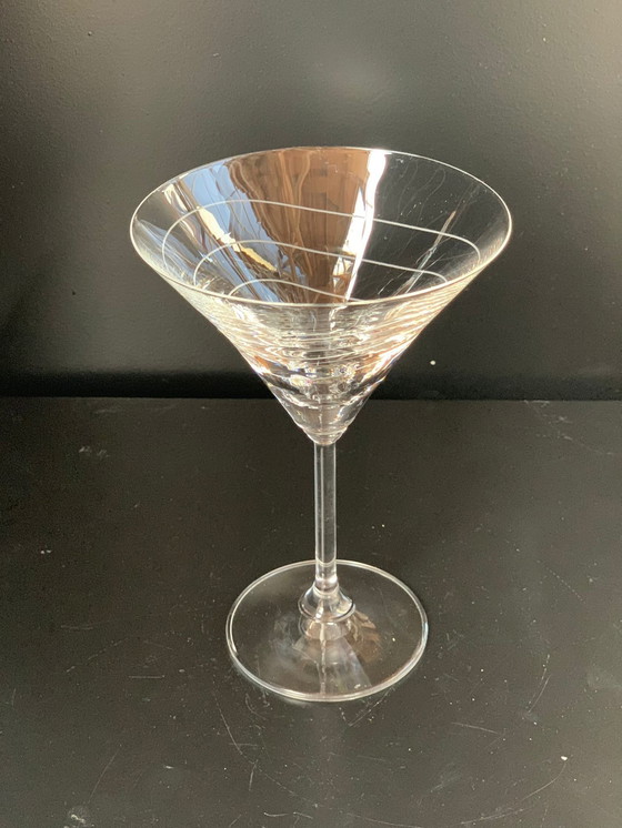 Image 1 of 4X Martini Or Cocktail Glasses With Various Engravings