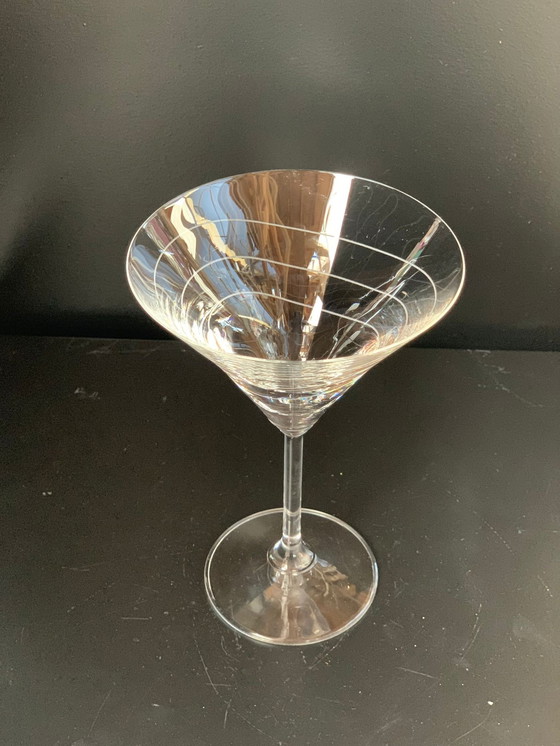 Image 1 of 4X Martini Or Cocktail Glasses With Various Engravings