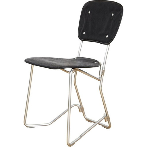 Vintage Aluflex stacking chair by Armin Wirth for Ph. Zieringer Ag