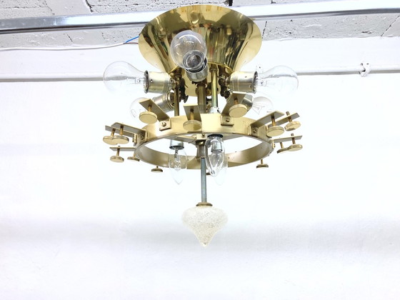 Image 1 of Ceiling light glass brass DM 95 cm