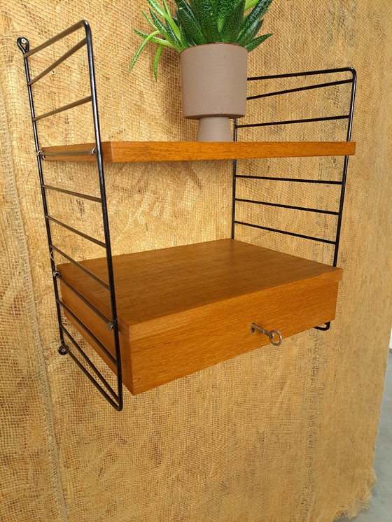 Image 1 of Nisse Strinning wall rack with drawer steel holders, wall system