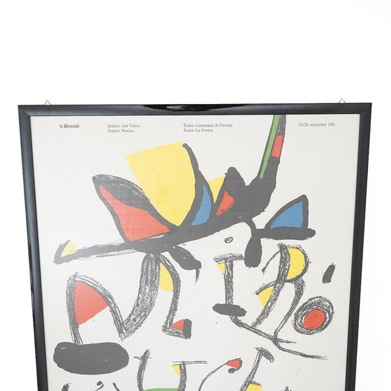 Image 1 of Vintage painting "L'uccello luce" by Joan Mirò for the Venice Biennale, Italy 1981