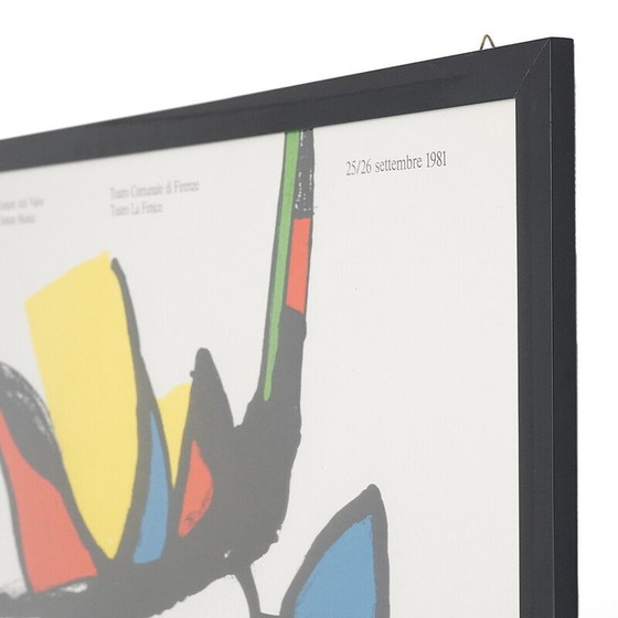 Image 1 of Vintage painting "L'uccello luce" by Joan Mirò for the Venice Biennale, Italy 1981