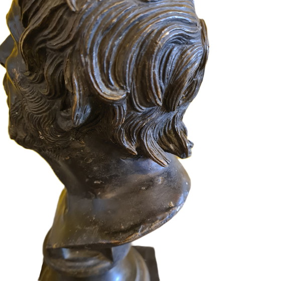 Image 1 of Italian bronze bust of Seneca, 2nd half 19th century