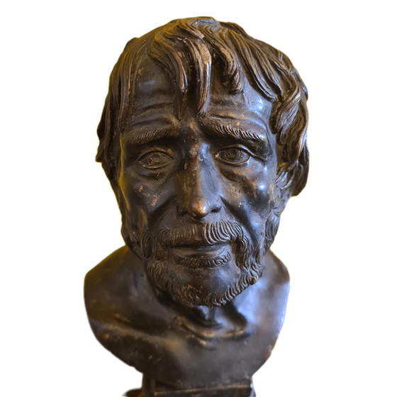 Image 1 of Italian bronze bust of Seneca, 2nd half 19th century