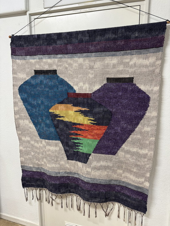 Image 1 of Tapisserie vintage avec vases