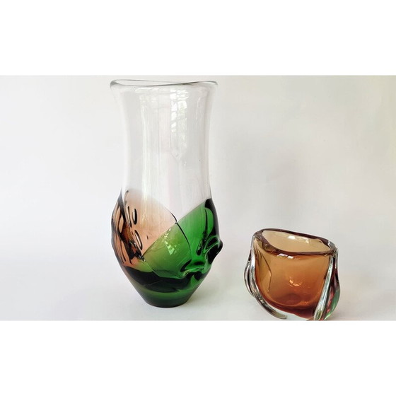 Image 1 of Vintage Beranek collection vase and bowl, Czechoslovakia 1960s