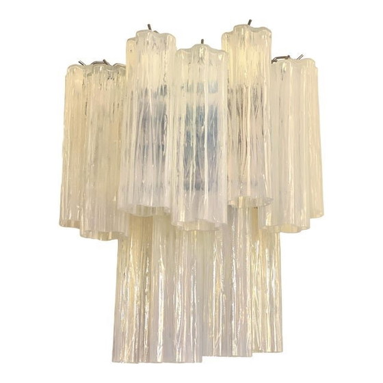 Image 1 of Contemporary Opalino “Tronchi” Wall Sconce In Venini Style