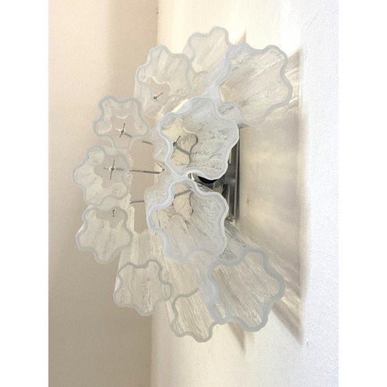 Image 1 of Contemporary Opalino “Tronchi” Wall Sconce In Venini Style