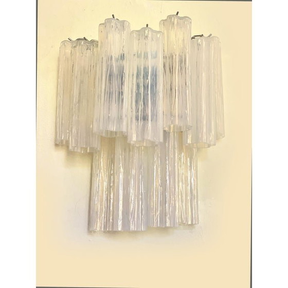 Image 1 of Contemporary Opalino “Tronchi” Wall Sconce In Venini Style