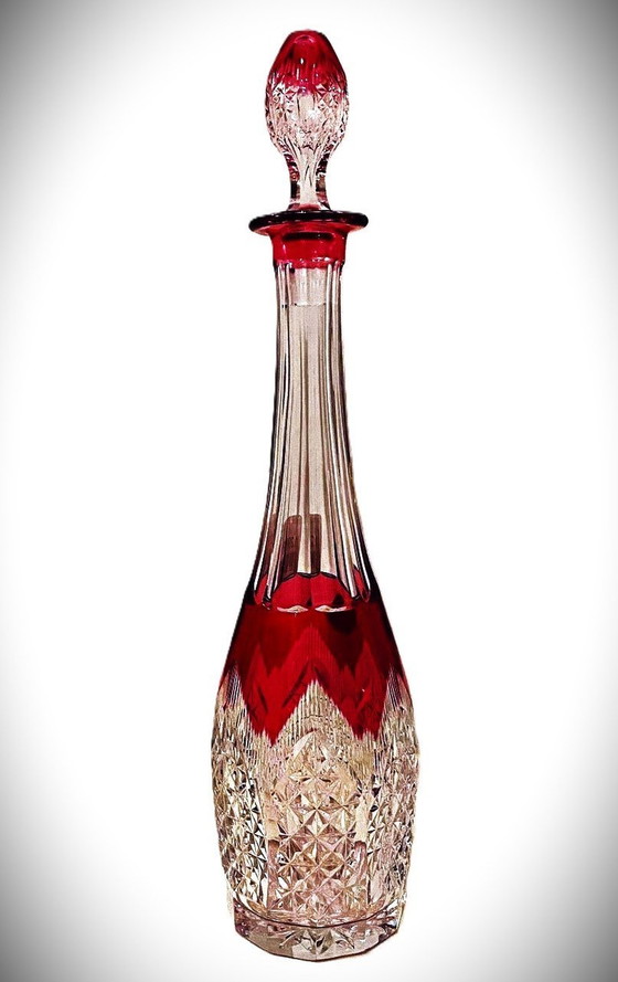 Image 1 of Val Saint Lambert liqueur carafe Sevilla, Art Deco!