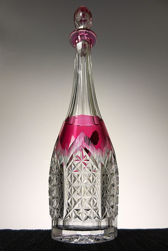 Image 1 of Val Saint Lambert liqueur carafe Sevilla, Art Deco!