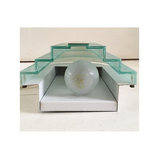 Image 1 of Vintage plastic and metal memphis style wall lamp by Herda, 1980