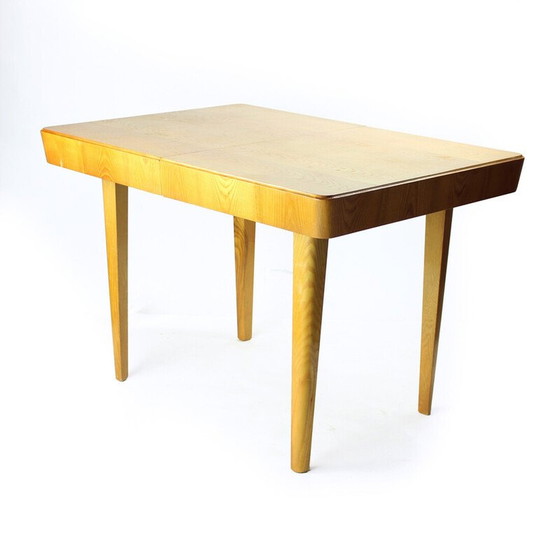 Image 1 of Vintage extendable dining table in ash wood for Mier, Czechoslovakia 1960