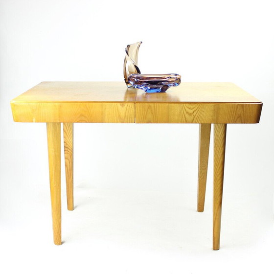 Image 1 of Vintage extendable dining table in ash wood for Mier, Czechoslovakia 1960