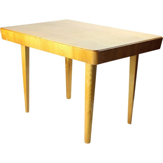 Image 1 of Vintage extendable dining table in ash wood for Mier, Czechoslovakia 1960