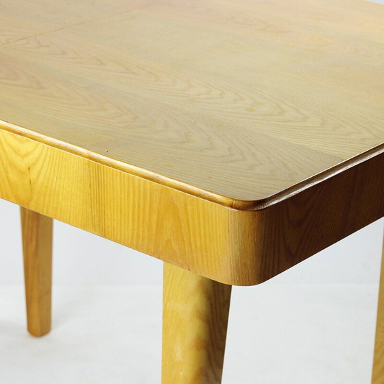 Image 1 of Vintage extendable dining table in ash wood for Mier, Czechoslovakia 1960