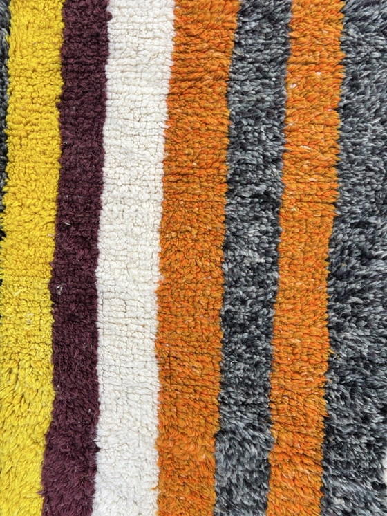 Image 1 of Moroccan Modern Abstract Orange Wool Rug