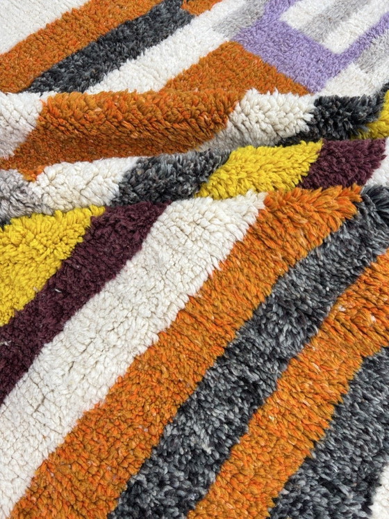 Image 1 of Moroccan Modern Abstract Orange Wool Rug