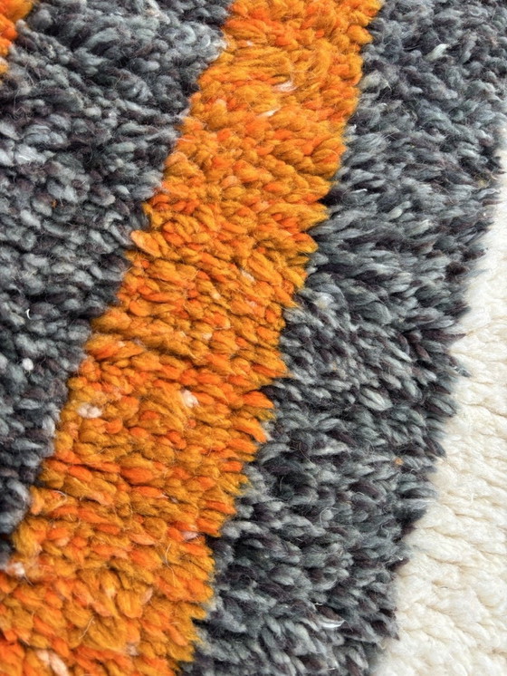 Image 1 of Moroccan Modern Abstract Orange Wool Rug