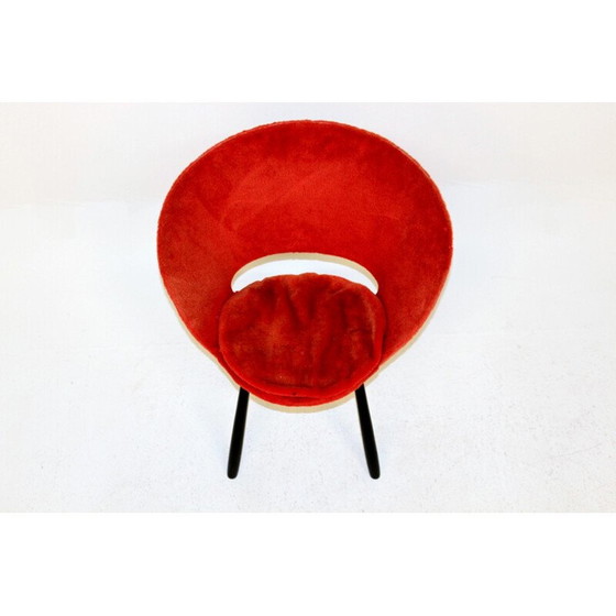 Image 1 of Vintage suede armchair 1950