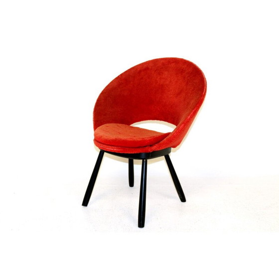 Image 1 of Vintage suede armchair 1950