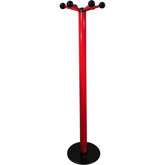 Image 1 of Vintage coat rack "Caimi" in red metal, Italy