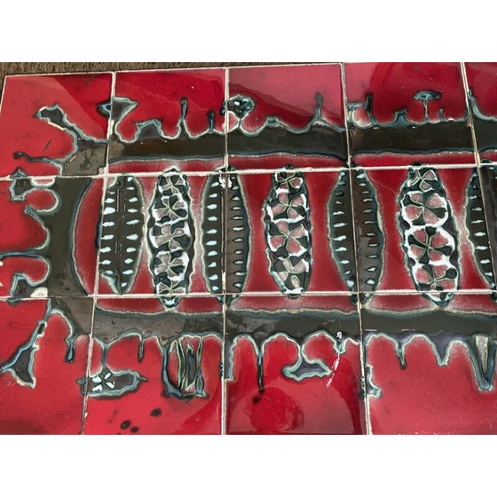 Image 1 of Tavolino da caffè vintage in ceramica e metallo, anni '60