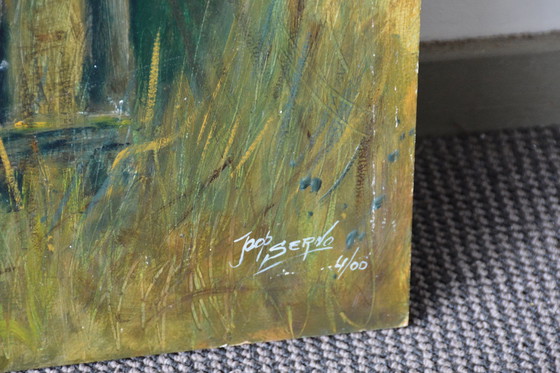 Image 1 of Pintura al óleo, pintada sobre un panel de madera 