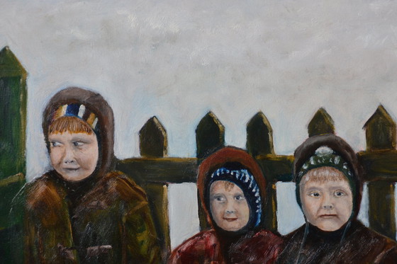 Image 1 of Pintura al óleo, pintada sobre un panel de madera 