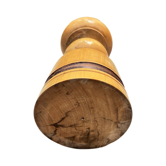 Image 1 of Large, Turned Wooden Candlestick, Belgium, 1970S.