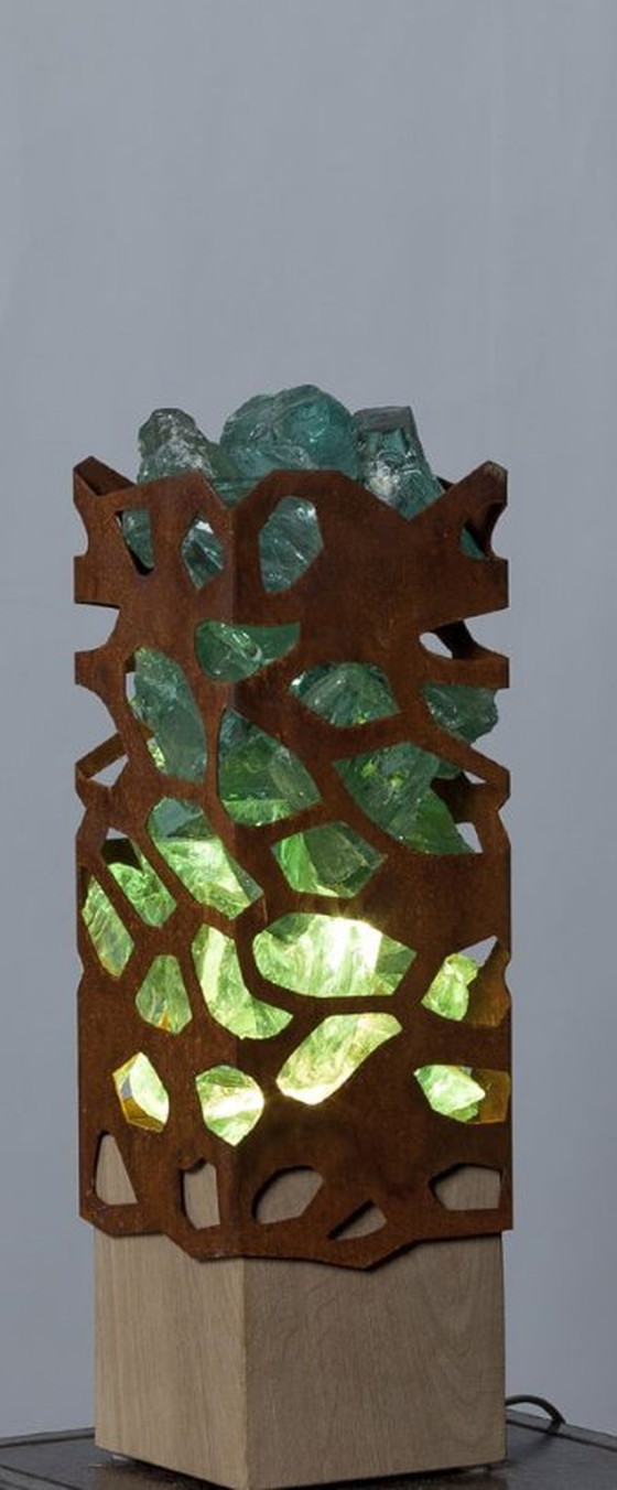 Image 1 of Stefan Traloc, Indoor Column Light - "Green Z1 Small"