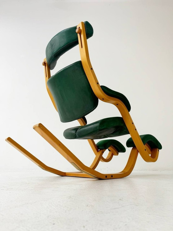 Image 1 of Gravity™ Balans armchair Dark green By Peter Opsvik For Stokke, Norway, 1980s