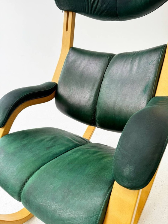 Image 1 of Gravity™ Balans armchair Dark green By Peter Opsvik For Stokke, Norway, 1980s