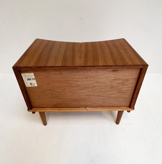 Image 1 of English wooden cabinet with brass decoration, 1960's