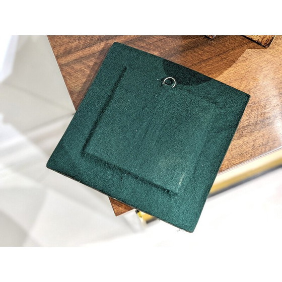Image 1 of Vintage glazed ceramic wall mirror by Mithé Espelt, 1960