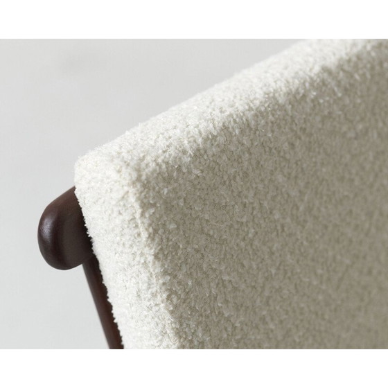 Image 1 of Pair of vintage wood and fabric armchairs for Ton, Czechoslovakia 1960