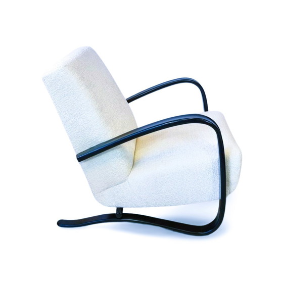 Image 1 of Lot de 2 chaises longues Jindrich halabala H269 Bouclé blanc