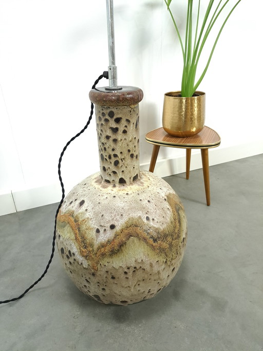 Old Pottery Lamp Base, Floor Lamp