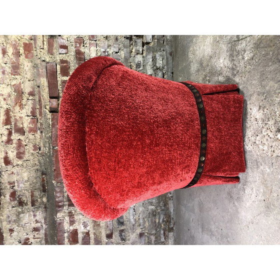 Image 1 of Poltrona vintage in velluto stile Napoleone III, 1940