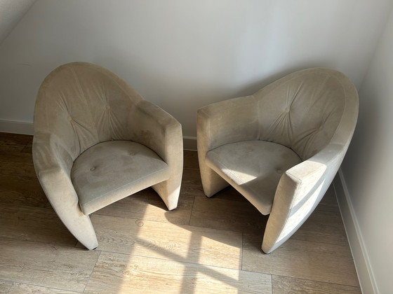 Image 1 of 2x Leolux Carabita armchairs