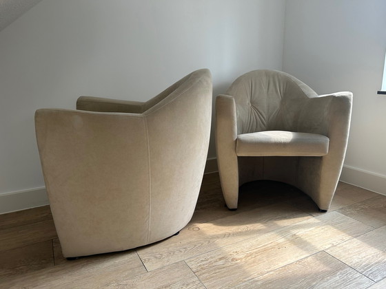 Image 1 of 2x Leolux Carabita armchairs