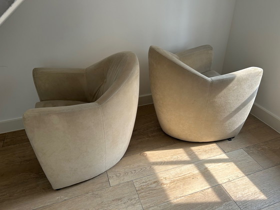 Image 1 of 2x Leolux Carabita armchairs