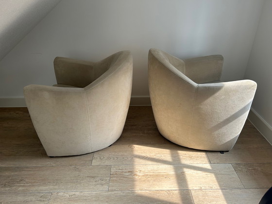 Image 1 of 2x Leolux Carabita armchairs