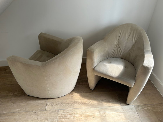 Image 1 of 2x Leolux Carabita armchairs