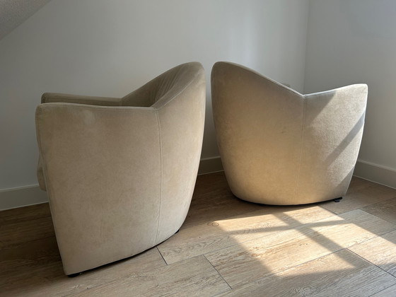 Image 1 of 2x Leolux Carabita armchairs