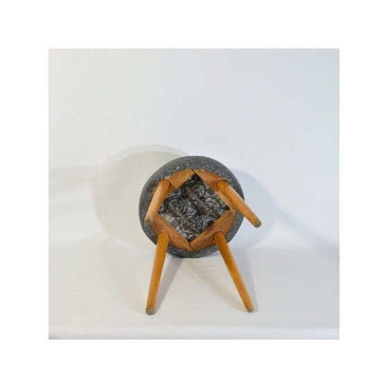 Image 1 of Vintage grey spring stool, 1950-1960