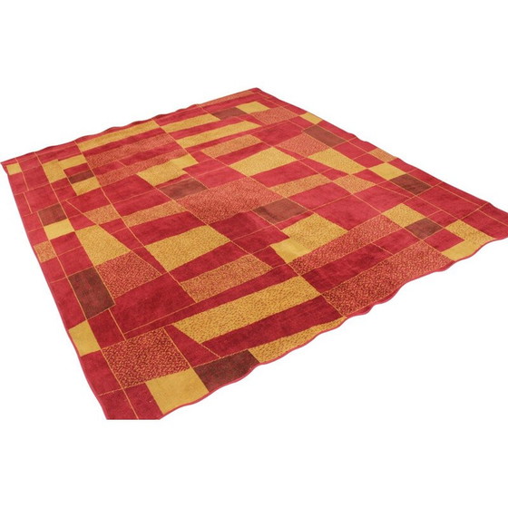 Image 1 of Tappeto geometrico vintage, Cecoslovacchia 1950