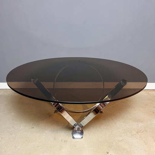 Smoked Glass Table By Knutt Hesterberg